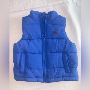 Janie and Jack Baby Puffer Full-Zip Vest. Blue. Size 12-18 months.